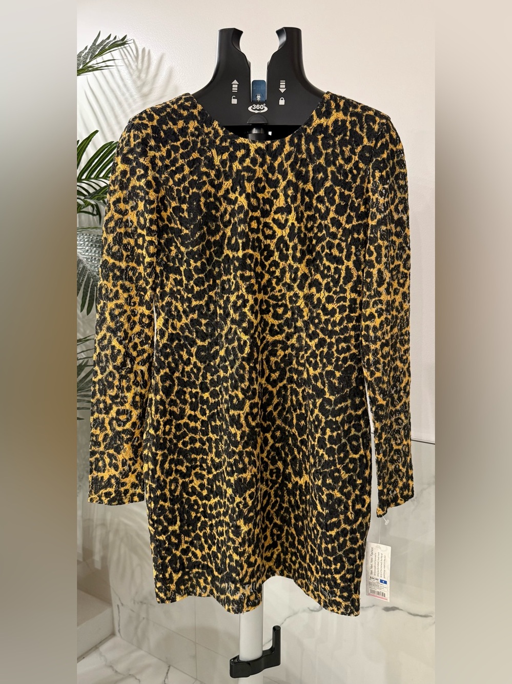 NWT Vintage 2009 Rodarte for Target Leopard Lace Snap Bow Back Mini Dress 9